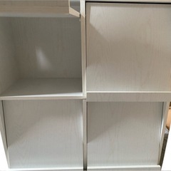 本棚 棚付き 収納 棚 木 木目の画像