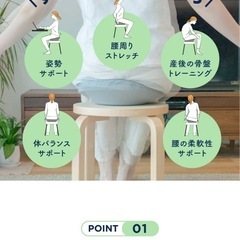 腰ストレッチ機能が加わった姿勢保持クッションの画像