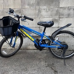 子供　キッズ　自転車　ハマー　ブルー　20インチ