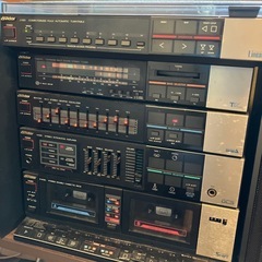 昭和レトロ ビクター ステレオ レコードプレイヤー カセットデッキ 当事物の画像