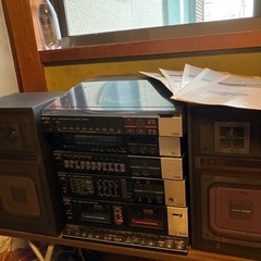 昭和レトロ ビクター ステレオ レコードプレイヤー カセットデッ...