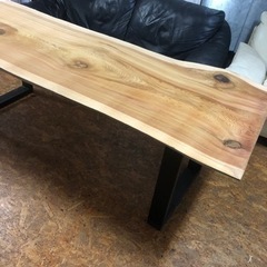 大特価 国産 天然 無垢 一枚板ダイニングテーブル 幅広の画像