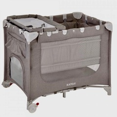 ベビーベッド　katoji  ポータブル2way　オムツ替えテー...