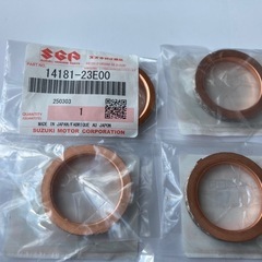【スズキ純正部品】4個 ガスケツトエキゾーストパイプ 14181...