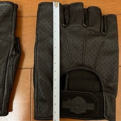 ハーレーダビッドソン 牛革レザー製フィンガーレスグローブ 指なし手袋【L】の画像