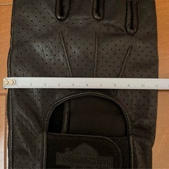 ハーレーダビッドソン 牛革レザー製フィンガーレスグローブ 指なし手袋【L】の画像