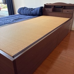 【腰痛持ち必見】【収納力抜群】畳ベッド