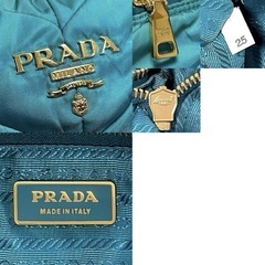 PRADA プラダ テスート キルティング ハンドバッグ ワンショルダーバッグ ターコイズの画像
