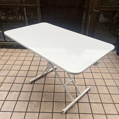 昇降式テーブル　白