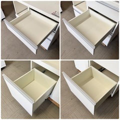 【新品同様‼️】パモウナ 90cm幅キッチンボード 食器棚 収納家具 ホワイト♪の画像