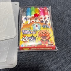 【中古】アンパンマン　お絵描きセット　らくがき教室　先の丸いペンの画像