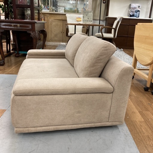 S108 ⭐ MODERN DECO モダンデコ 2Pローソファ 洗えるカバーリング 幅135cm USED 綺麗 