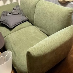 無印良品　リクライニングソファ　グリーン　の画像