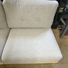 VENTOTA（ヴェントタ)　一人掛けソファ 2脚セット　ナチュラル系　木製ローソファ　グレーの画像