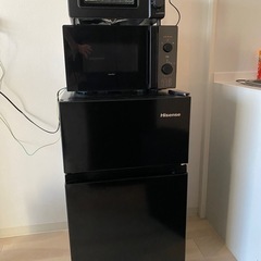 冷蔵庫、電子レンジ、トースター3点セット