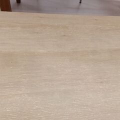 リユースのサカイ栃木店★ジモティ割あり★  テーブル ベージュ×ホワイト W90×D45×H33 クリーニング済み TC9257の画像