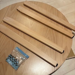 【美品】ピーチ材　円テーブルの画像