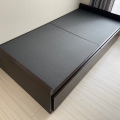 【希少】国産 たたみベッド シングル 和紙畳 収納付き 引出し付...