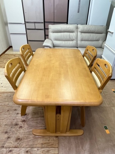 売れ筋商品!! 4人掛け ダイニングテーブル＆チェア×4脚セット 木製家具 