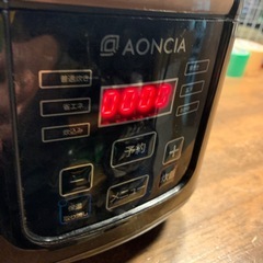 AONCIA 炊飯ジャー 炊飯器 3合炊き ブラック S-RC018S-Bの画像