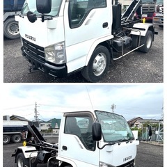 H.19 ISUZU エルフ　アームロール　ターボ　新明和　予備検査付き　最大積載量4000kg 実走行75000km nox.pm適合車　超美車　の画像