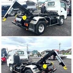 H.19 ISUZU エルフ　アームロール　ターボ　新明和　予備検査付き　最大積載量4000kg 実走行75000km nox.pm適合車　超美車　の画像