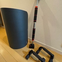 懸垂バー + 腹筋ローラー + ヨガマットセット