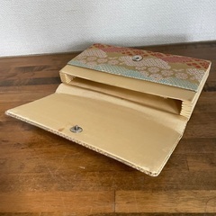 和装　クラッチバッグ　ゴールドの画像