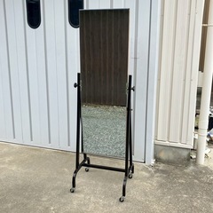 I.K MIRROR 鏡 ミラー 姿見 大きい タイヤ付きの画像