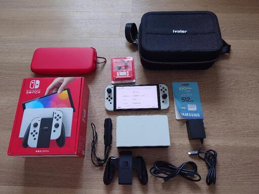 美品】NINTENDO SWITCH 有機ELホワイトマイクロSDカードなど