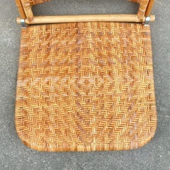 昭和レトロ  籐 ラタン 折りたたみ式　座椅子 1脚の画像