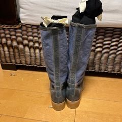ブーツ（布＆牛革コンビ）の画像