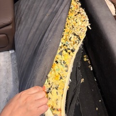 レザーファブリックソファ　グレーの画像