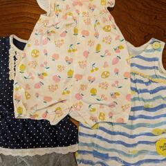 【美品】女の子 ベビーロンパース 70 半袖 夏服 かわいいの画像