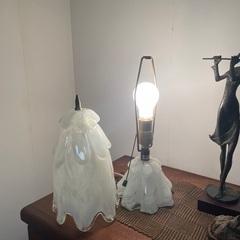 昭和レトロ　☆☆　岩田ガラス　ランプ　H38cm　☆☆　の画像