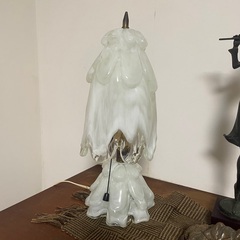 昭和レトロ　☆☆　岩田ガラス　ランプ　H38cm　☆☆　の画像