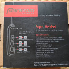 【中古動作未確認品】Super Headset Parasom In ear Wireless Sport Earphoneの画像