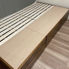 天然木チェストベットフレームセミダブル
