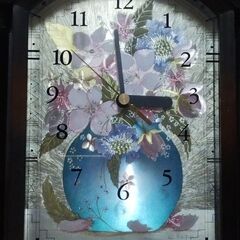 キーボックス付き置き時計の画像