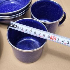 キャプテンスタッグ ホーロー食器4人分 セット (欠品アリ)M-1078の画像