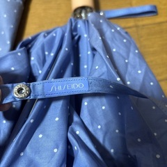 折り畳み傘　水色　ドット柄 折りたたみ傘　資生堂　50cm 水玉模様　ドット柄　可愛い　雨具　女性向けの画像