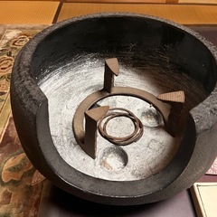 譲渡日限定　茶釜　風炉釜　 風炉台　セット の画像