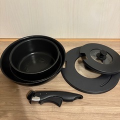 サーモス 取手のとれるフライパン鍋セット6点セット　の画像