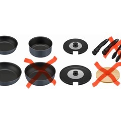 サーモス 取手のとれるフライパン鍋セット6点セット　の画像