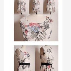 ToccoClosetレース花柄ワンピースの画像