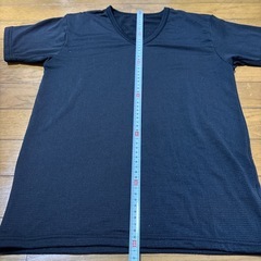 黒 ブラック　Vネック 半袖　Tシャツ M 古着　部屋着　パジャ...