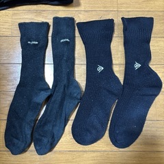 靴下　黒　ダンロップ　ウェア　ソックス　２足 セット　ゴルフ　スポーツ　ブランドの画像