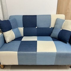 ソファ パッチワークソファ 2人掛け おしゃれの画像