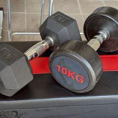 アイロテック◆ベンチプレスセット【プレート IGNIO:10kg×２/iROTEC:10×２ ダンベル10kg×２】筋トレ【熊本県内送料無料/離島不可】の画像