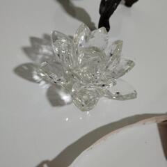 クリスタル　蓮の花　ガラス細工　飾り物　